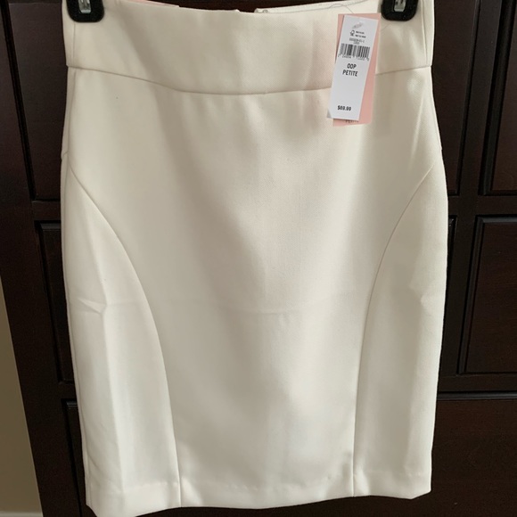 New Banana Republic White Skirt Career Petite - Picture 1 of 4